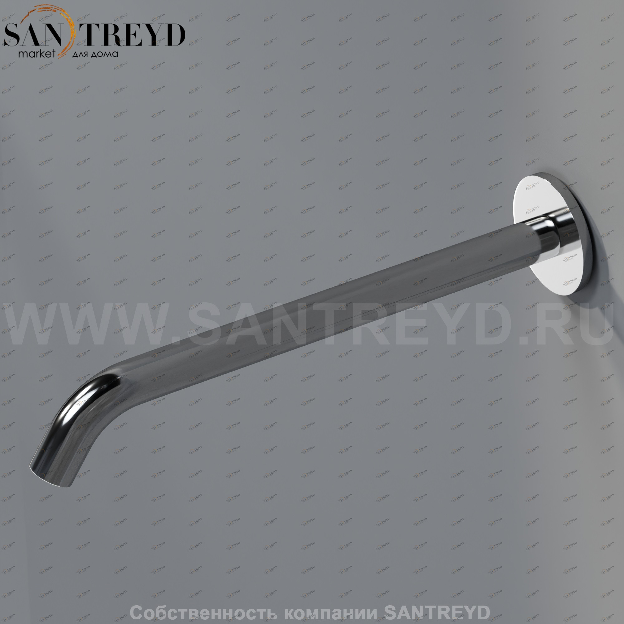 Настенный смеситель 30 см MET026S FEZ для раковины хромированный Agape MET026RS