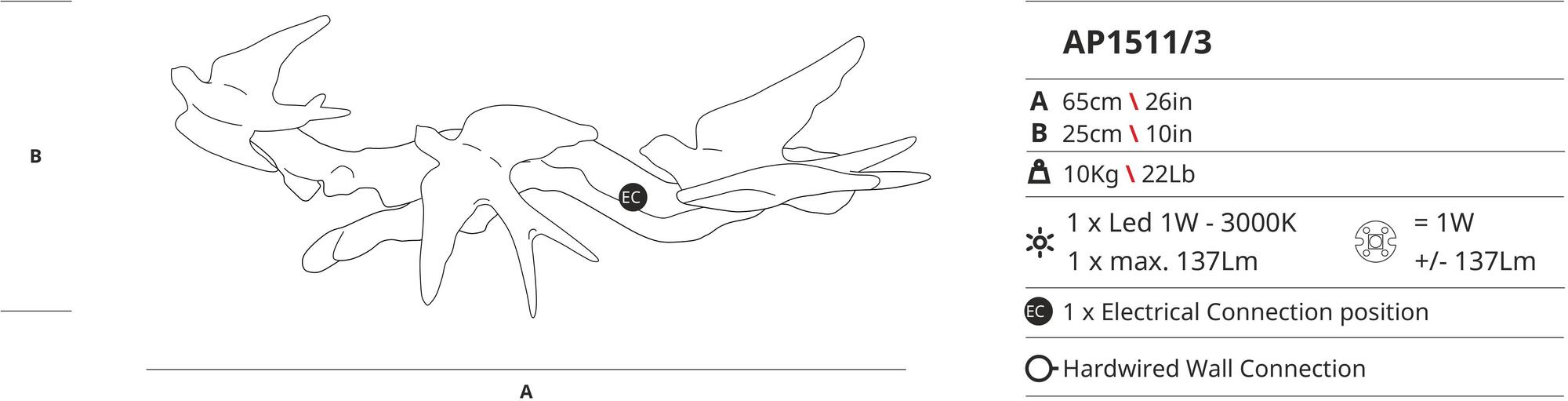 Serip Бра ручной работы из бронзы Voa Ap1511/3 - Вид №2