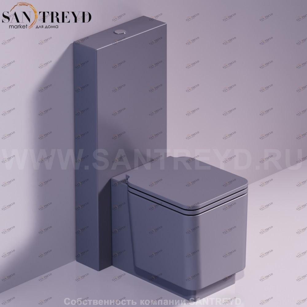 FL61ANTRACITEMATT Компакт унитаз с бачком Черный Simas Flow Италия