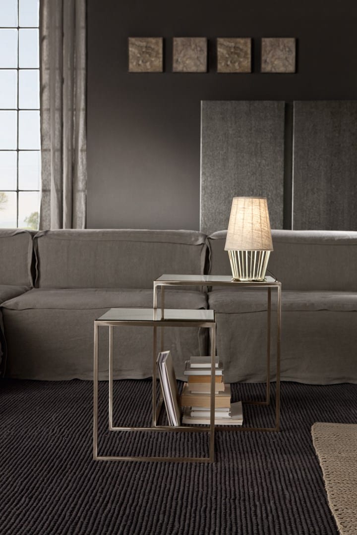 Зеркальный стеклянный квадратный штабелируемый журнальный столик Cantori Нарцисс ARCH-00114217 - Вид №1