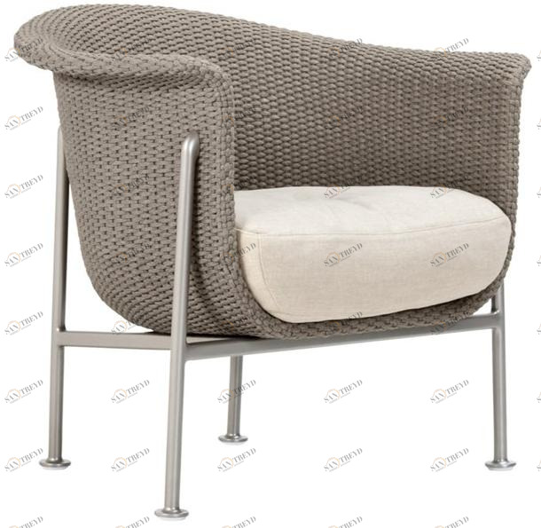 JANUS et Cie Кресло на морской веревке с подлокотниками Gina sun-id-1452137