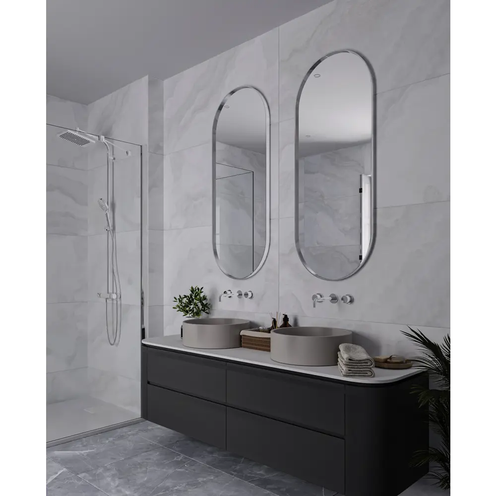 Керамогранит Incolor Almond Cream Satin 120x60 см 1.44 м² сатинированный цвет светло-серый LunaRossa STLM-2093989