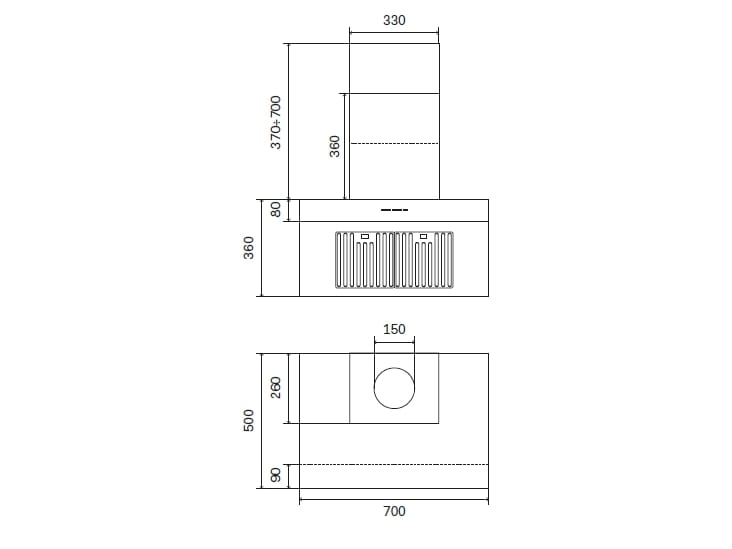 Настенный стальной вытяжной шкаф класса а Ilve Professional Plus ARCH-00102035 - Вид №2