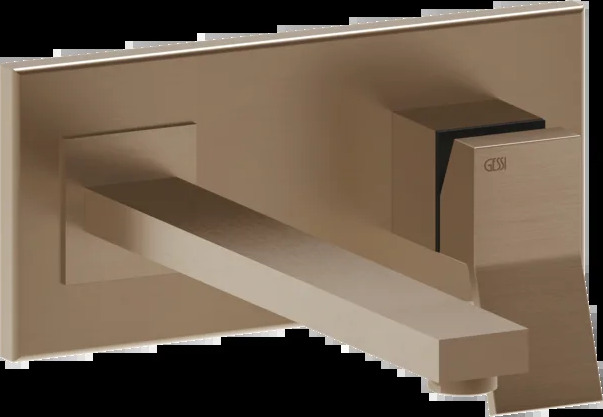 Смеситель для умывальника 53088 708 Gessi Rettangolo k МЕДНЫЙ МАТОВЫЙ PVD