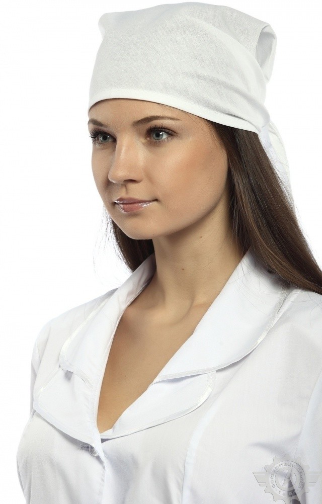 59162 Косынка х-б белая  Головные уборы  размер Спецодежда  - Вид №4