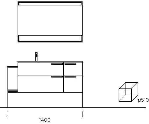 Cerasa Тумба под умывальник из ламината с вешалкой для полотенец Cartabianca sun-id-1458272 - Вид №3