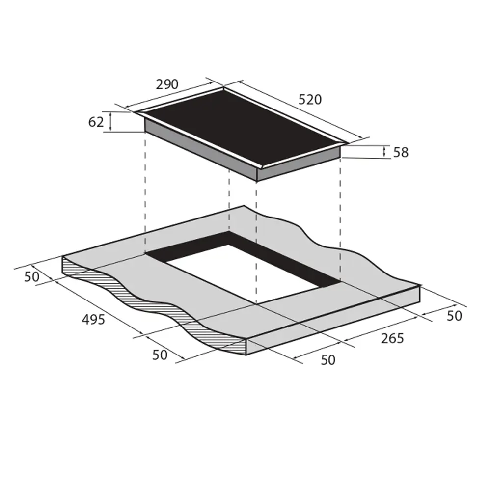 Индукционная варочная панель Zugel ZIH295B 29x5.8x52 см 2 конфорки цвет черный 89453990 STLM-2066292  - Вид №4