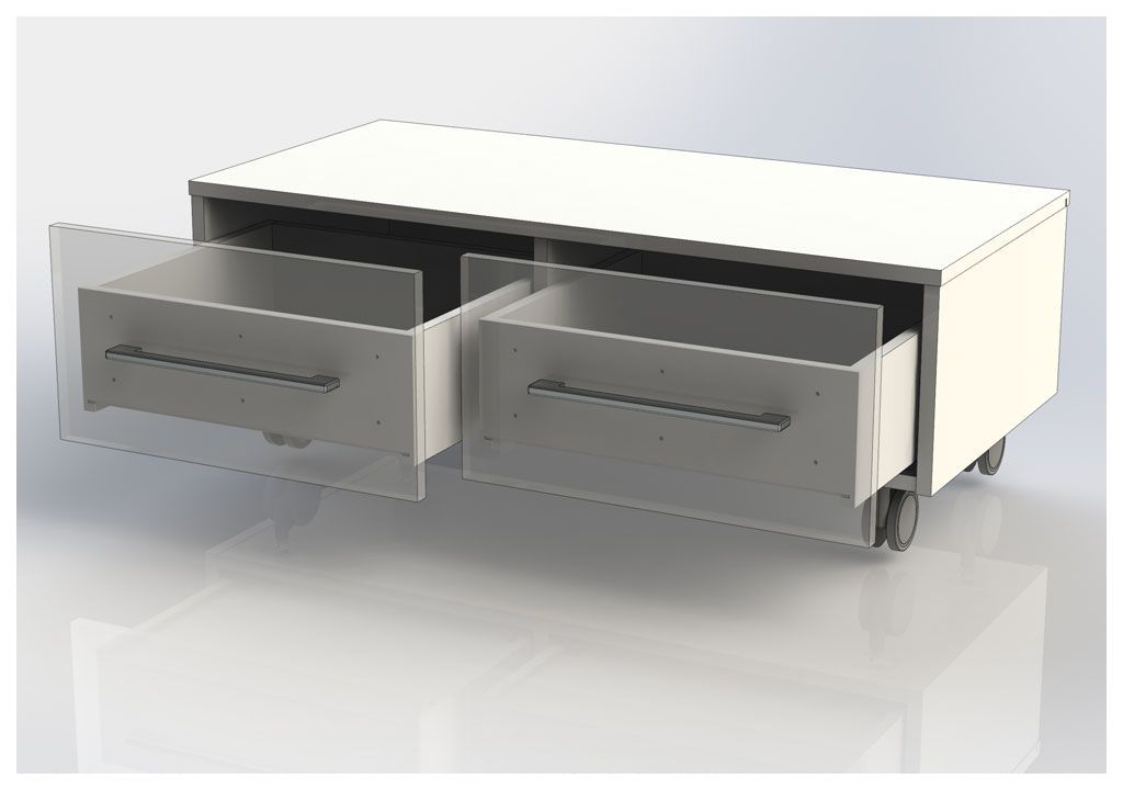 Тумба подкатная Aquanet Верона 90 белый (2 ящика) 00172337 - Вид №4