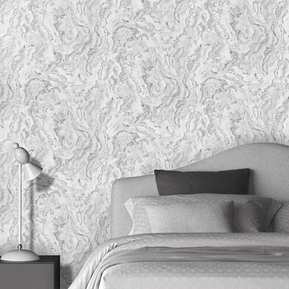 Флизелиновые обои A.S. Creation Сапфир серые с текстурным тиснением 89348926 STLM-1373464 - Вид №2