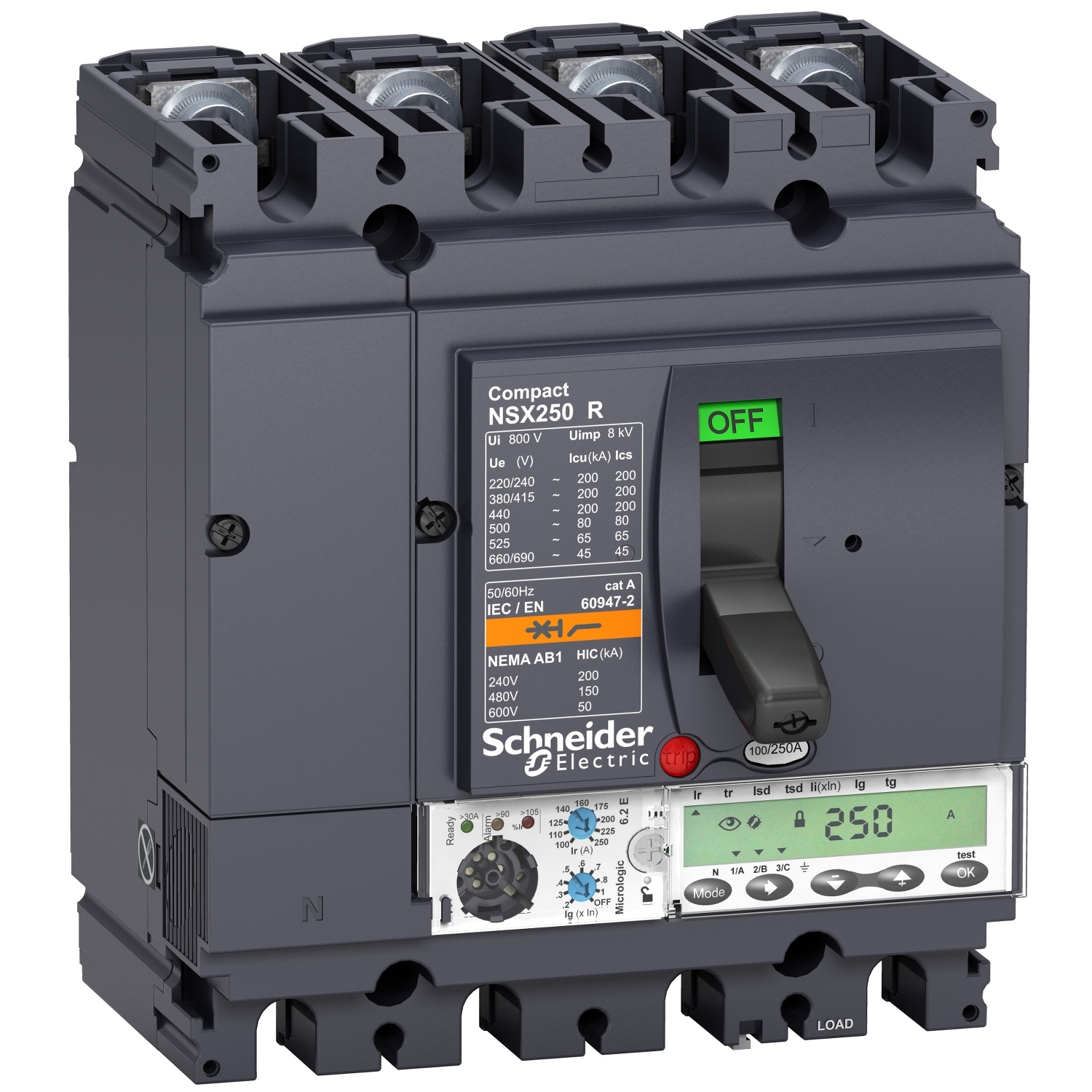 LV433529 Силовой автомат NSX, 200кА, 4P, 250А Schneider Electric Compact 