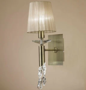 Бра Mantra Tiffany Bronze 3884 MANTRA  077283 Бежевый;прозрачный;серебро