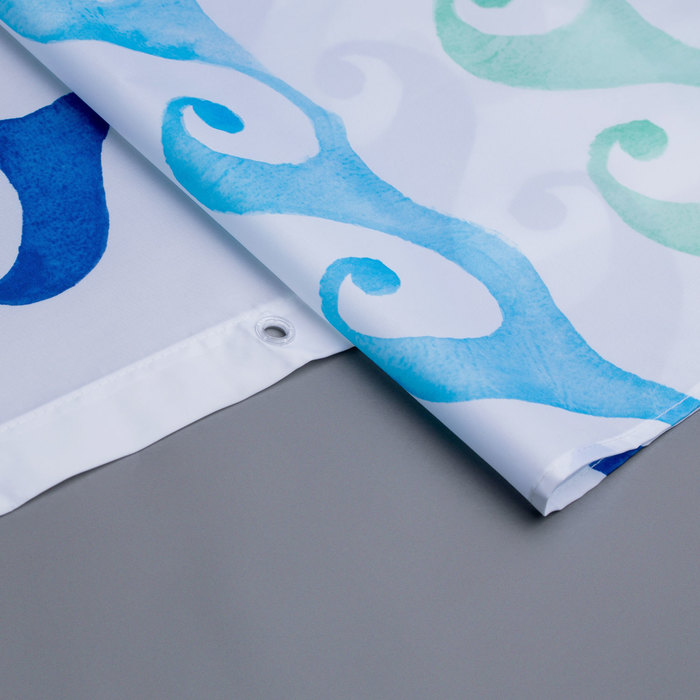 910P180M11 Milardo Blue Curls Штора для ванной комнаты Blue Curls Россия  - Вид №3