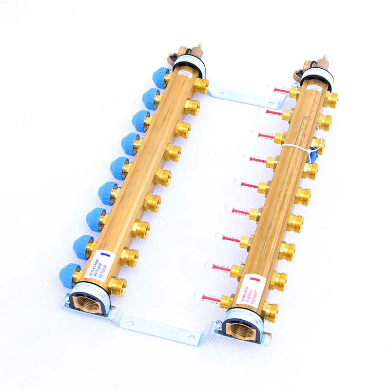 Коллекторная группа HKV/T с термостатическими вентилями и расходомерами WATTS Ind 1"x3/4"ЕК 9 выходов 10004203 - Вид №1