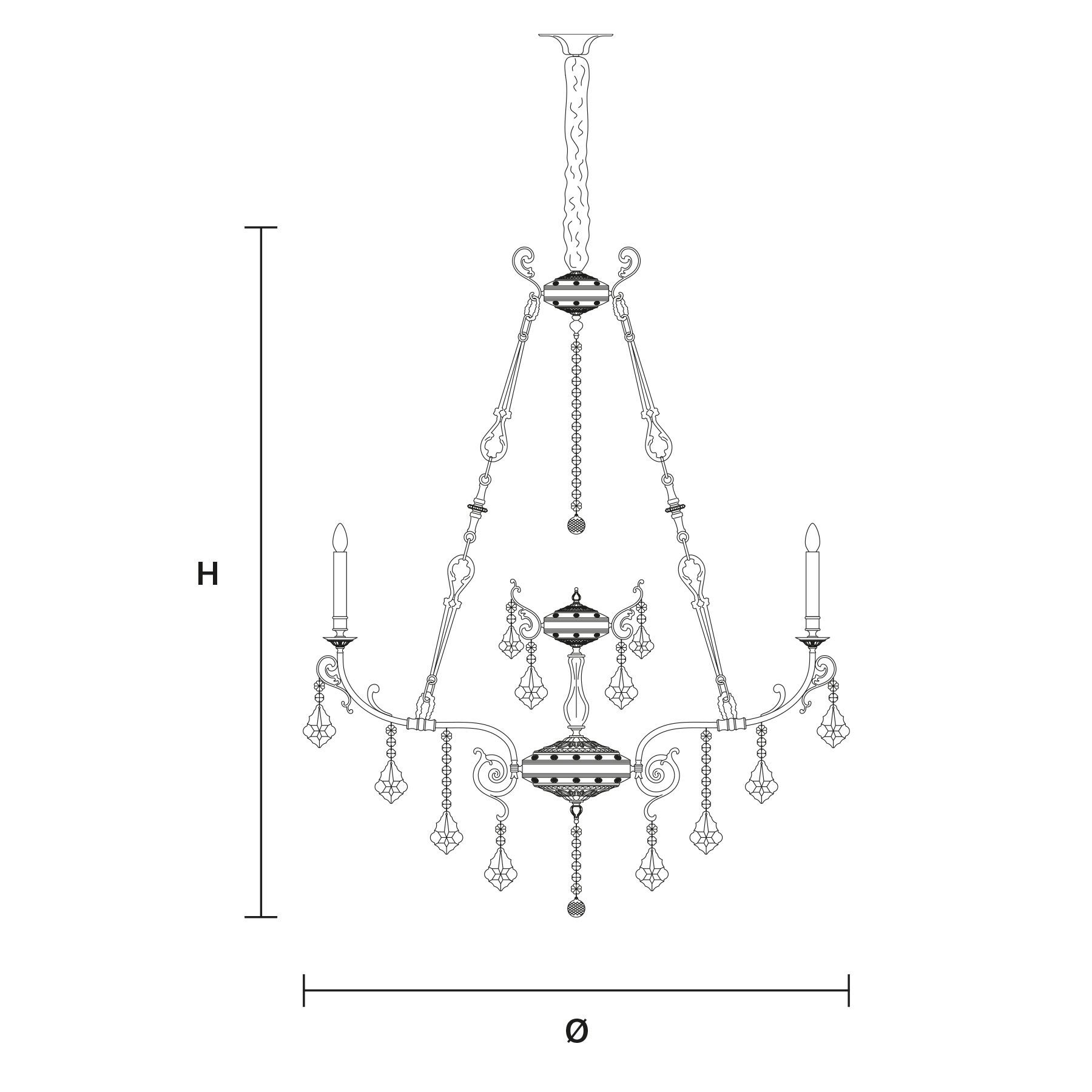 Подвесной светильник с кристаллами Masiero Одесса ARCH-00048701 - Вид №2
