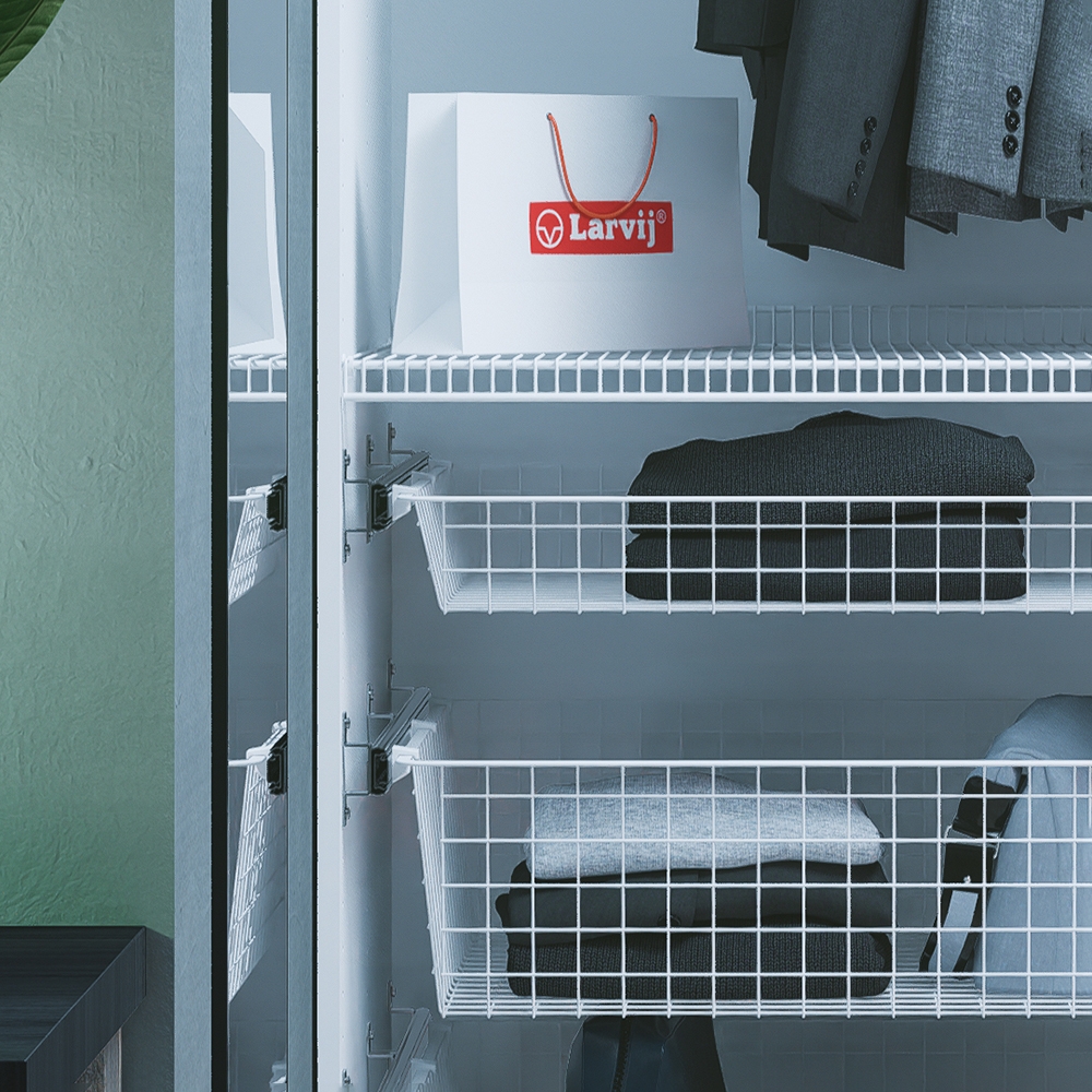 Проволочная корзина , 393х555х85 мм, белый LJPS0614 Public Steel Россия  - Вид №2