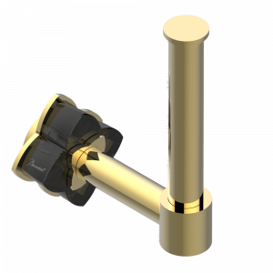 U6D-542 Бумагодержатель настенный резервный Thg-paris Pétale de Cristal, черный хрусталь Покрытие PVD золотистый цвет