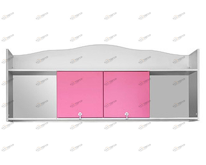 Полка детская навесная малая "Зефир" МАНДАРИН ЗЕФИР 178685 Белый;розовый Santreyd 