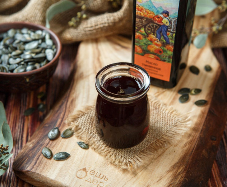 5676 Масло алтайское тыквенное_500 мл. Вкусляндия  - Вид №1