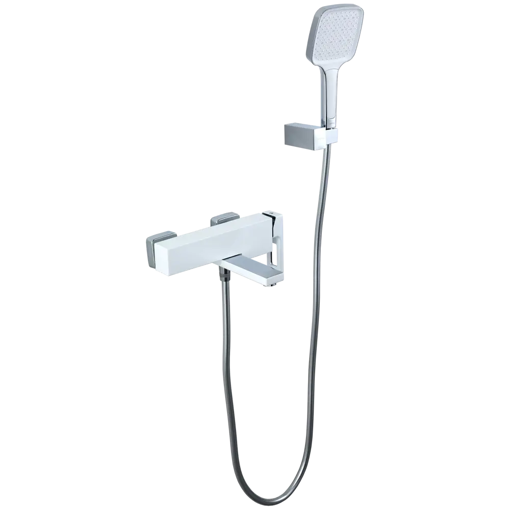 Смеситель GAPPO Eder для ванны с лейкой - белый хром 89359059 STLM-0985560 - Вид №2