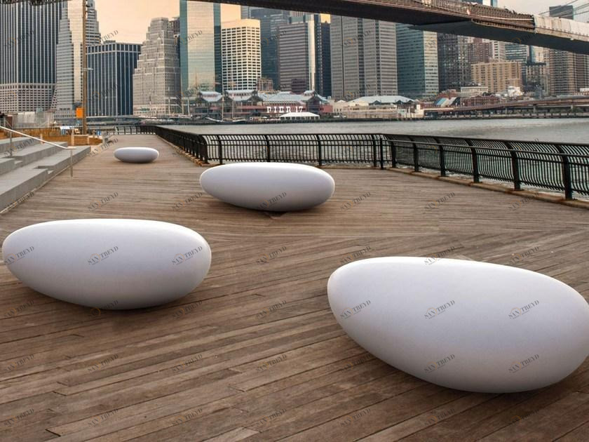 Metalco Скамья из фибробетона без спинки Stile molecular concrete sun-id-1472520