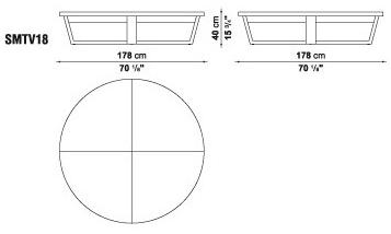 Maxalto Круглый журнальный столик из массива дерева Xilos sun-id-1479956 - Вид №2
