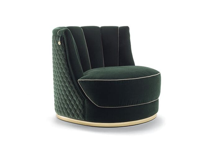 Тканевое кресло Vittoria Frigerio Белый ARCH-00095756