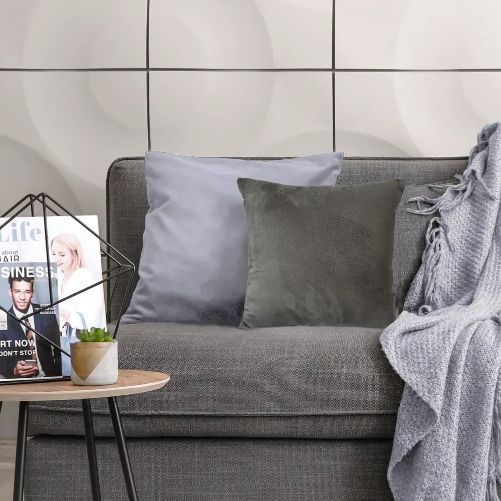 INSPIRE Manchester — декоративная подушка 40×40 см темно-серый 82830635 STLM-1531335 - Вид №3