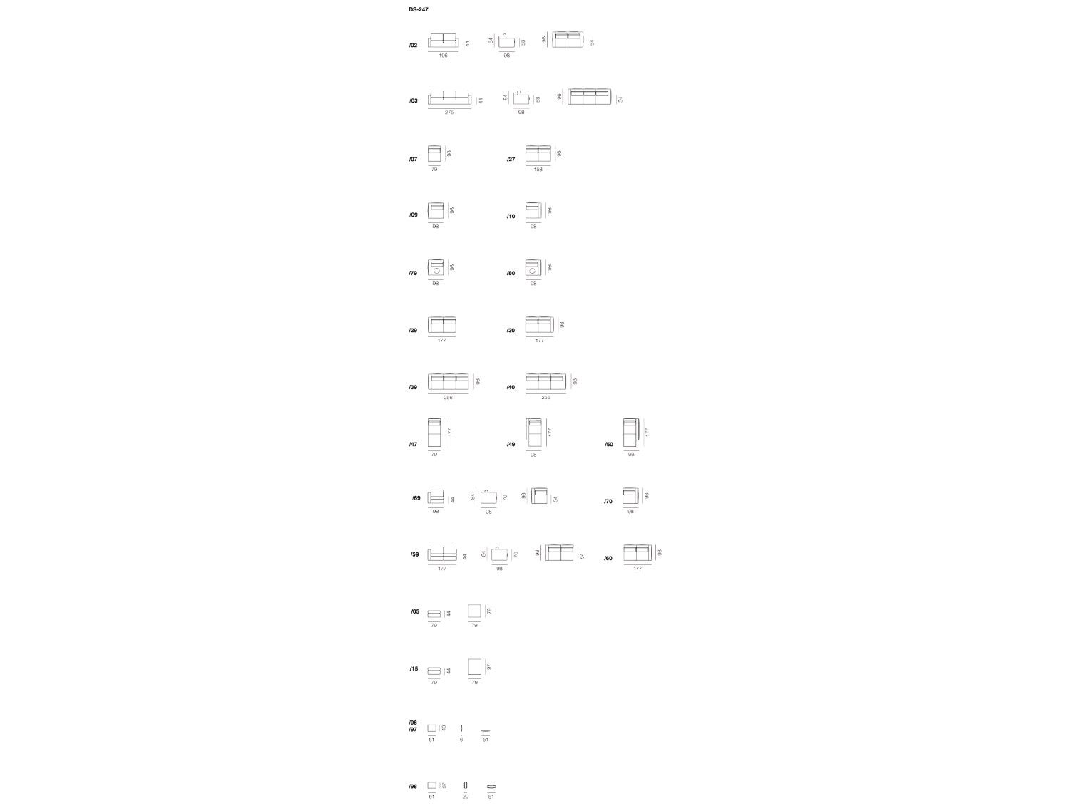 Кожаный угловой модульный диван de Sede DS-247 ARCH-00036810 - Вид №7