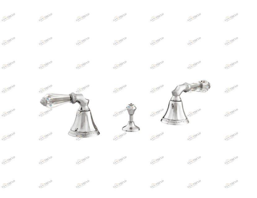 058622.F00.00 Биде с тремя отверстиями и кристаллами сваровски Золото 24К Mestre Adriatica