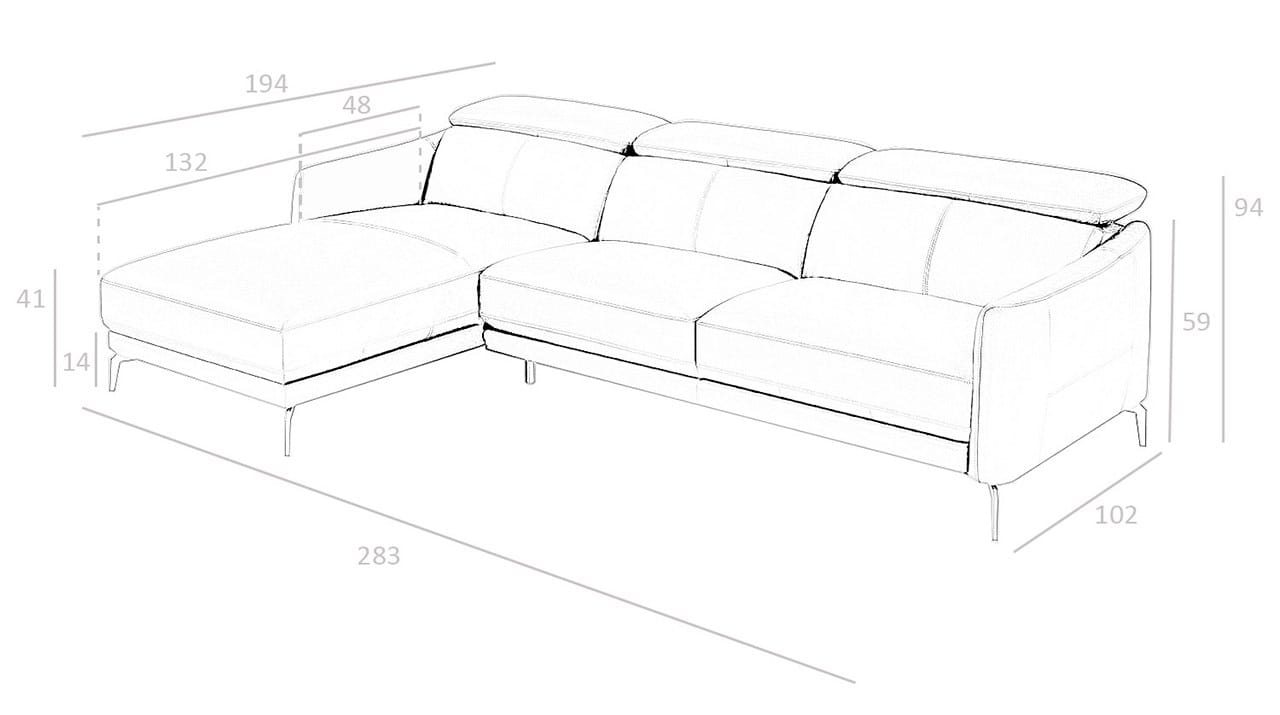 Кожаный диван с полуостровом Angel Cerda диван тренд ARCH-00120949 - Вид №7