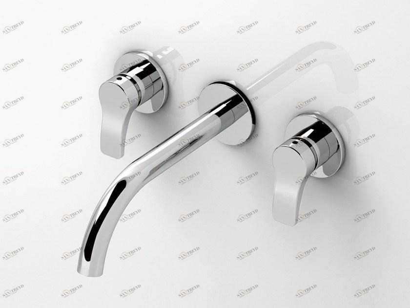 ABOUTWATER Смеситель для умывальника настенный на 3 отверстия Al/23 Fantini Rubinetti sun-id-1413566