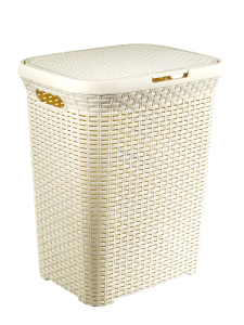 86710698 Корзина для белья цвет слоновая кость Ротанг STLM-0070893 ВИОЛЕТ