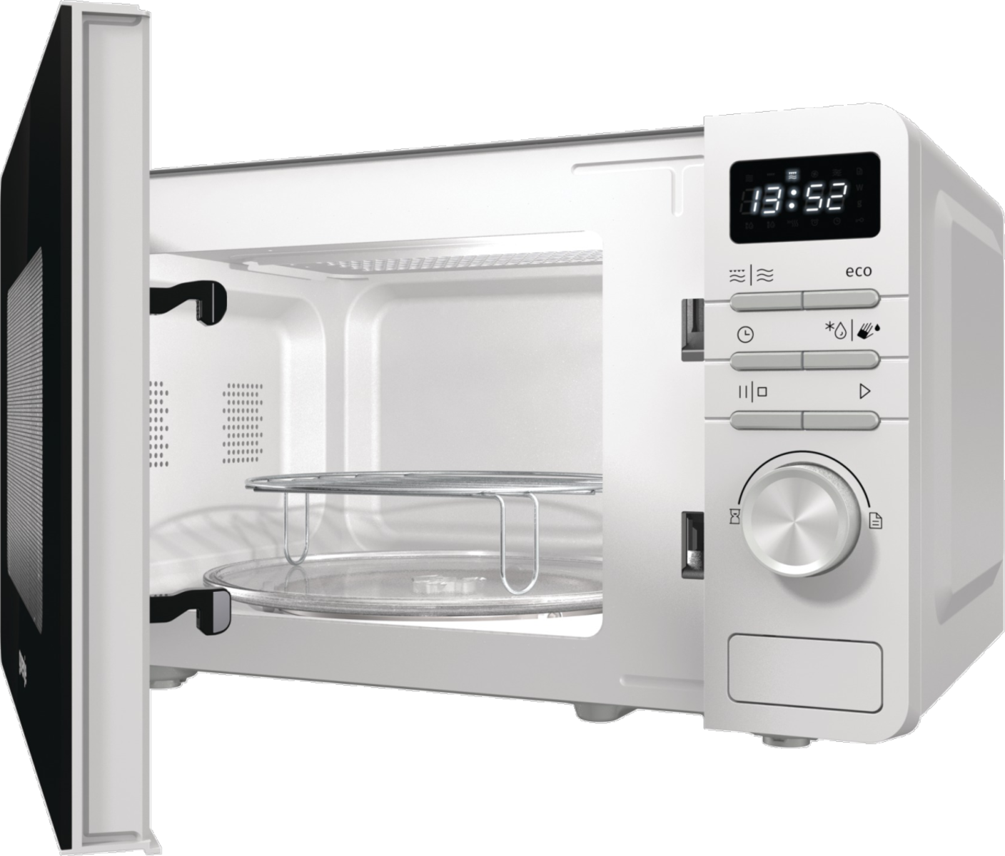MO20A4W Свч печь / свч печь 20л. 800 вт, электронное управление, гриль (белый) Gorenje Santreyd  - Вид №3