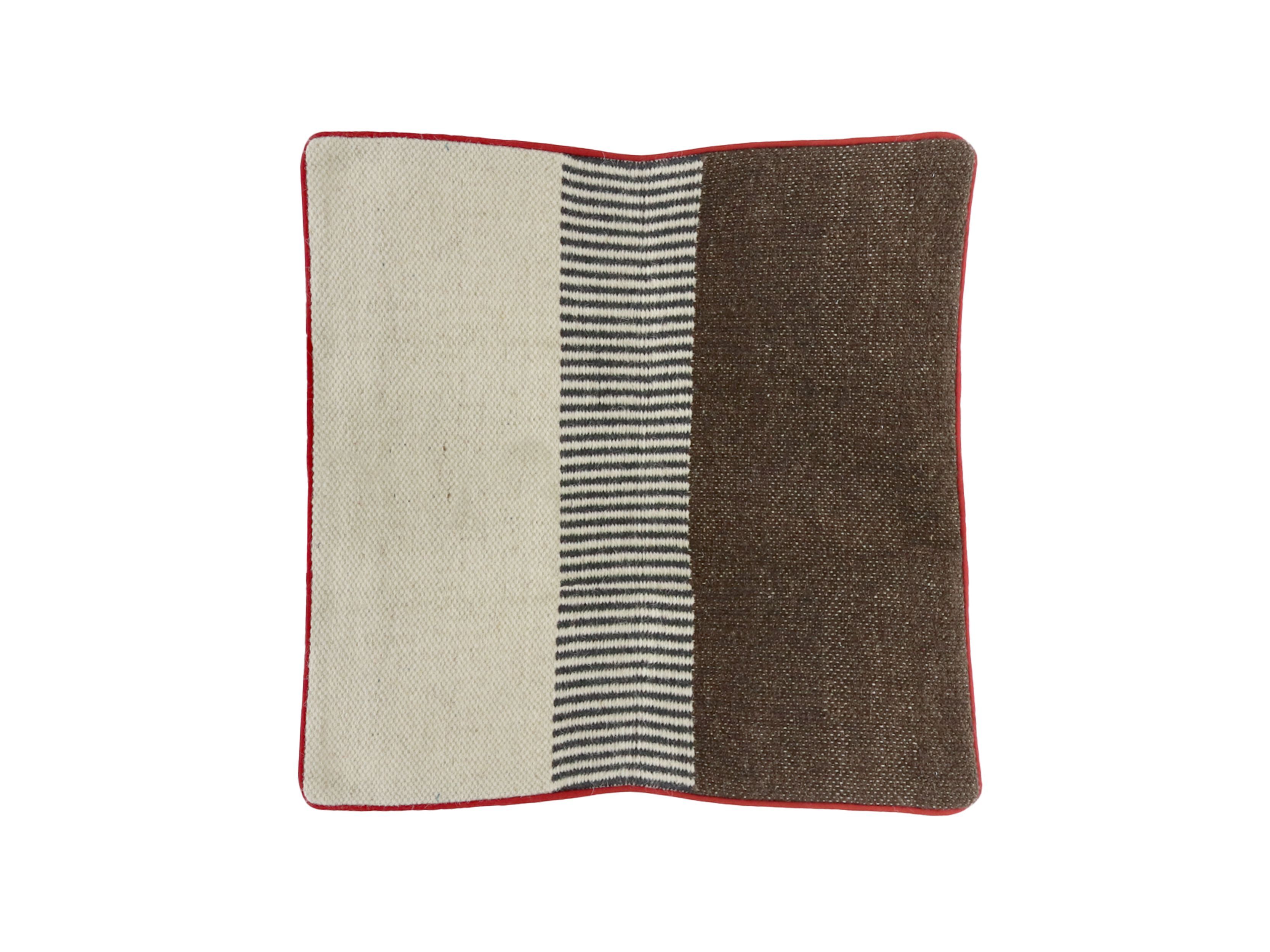Шерстяная полосатая подушка для пола POMAX Памплона ARCH-00063369