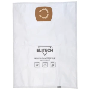 Мешки синтетические для пылесоса Elitech 183035 36 л, 5 шт. 89340292 STLM-2104575