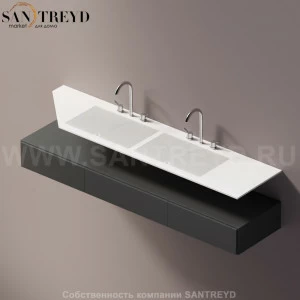 AELLN0AC21820ZZ Подвесная раковина настенная прямоугольная Agape Ell белая