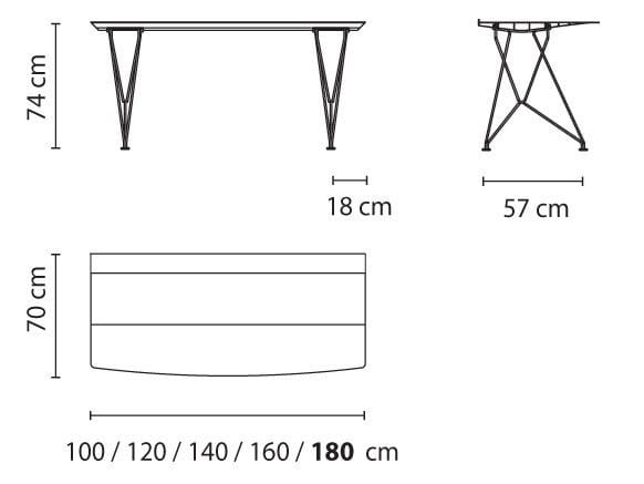 Прямоугольный стол из алюминия и нержавеющей стали BD Barcelona Aluminium ARCH-00127810 - Вид №4