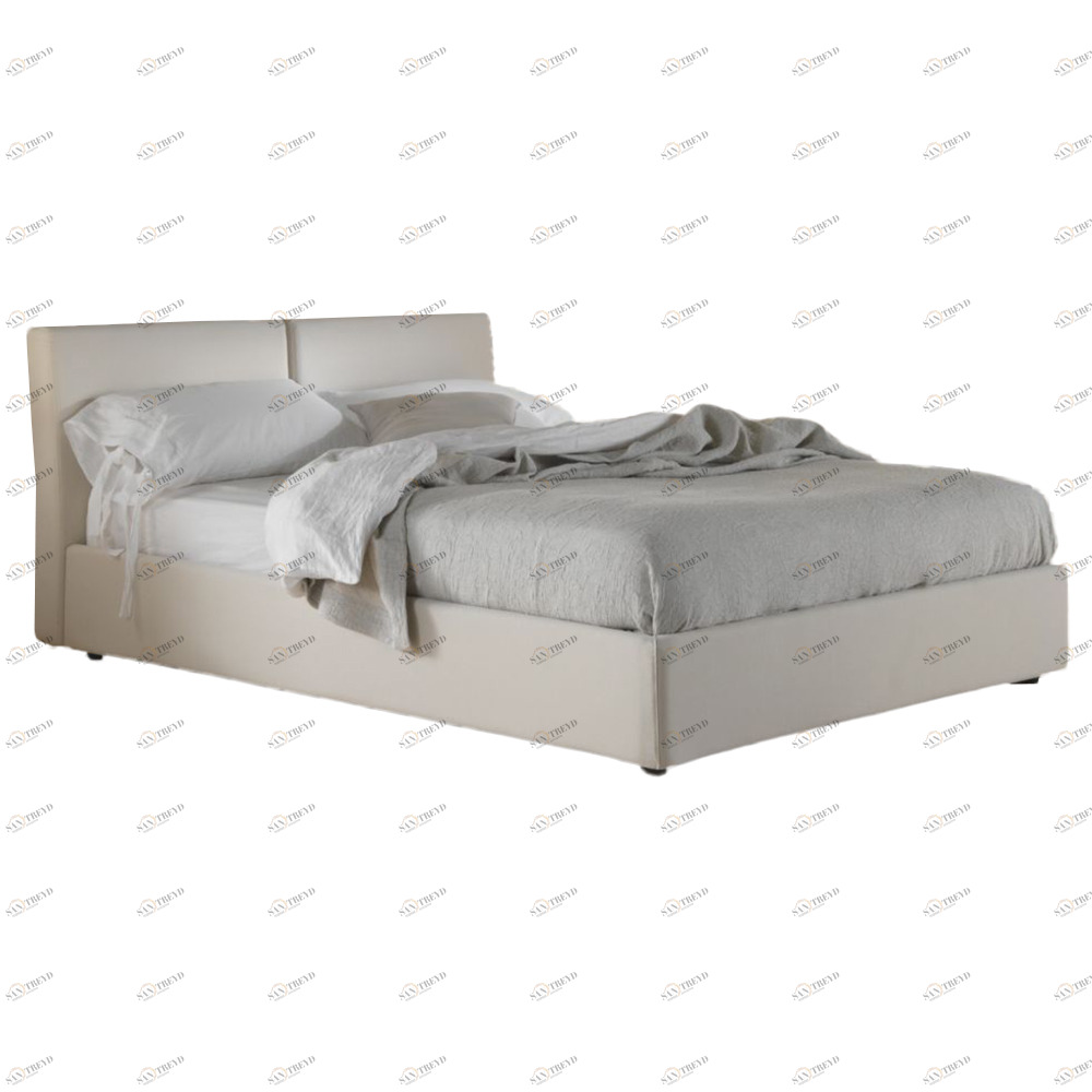 Кровать двуспальная 160х200 белая из велюра Dante DORELAN LIFESTYLE 052370 Белый
