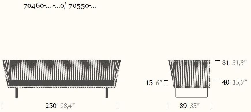 Kettal Садовый диван Bitta #70500/70550 - Вид №7