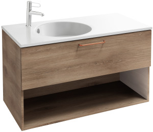 EB2554-R7-NR4 Тумба для столешницы 100 см, 1 ящик/1 ниша, бронзовая ручка JACOB DELAFON ODÉON RIVE GAUCHE