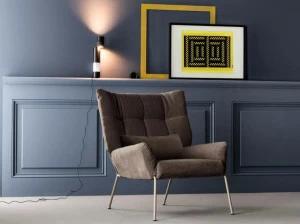 Bonaldo Мягкое кресло со съемным чехлом из ткани Nikos