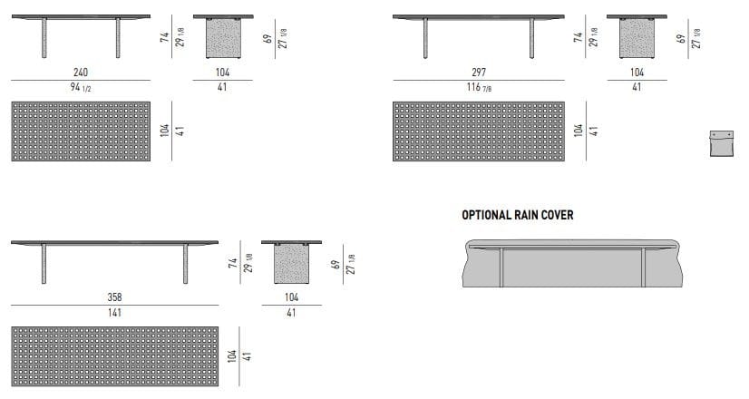 Прямоугольный стол из тикового дерева Minotti Quadrado ARCH-00101851 - Вид №3