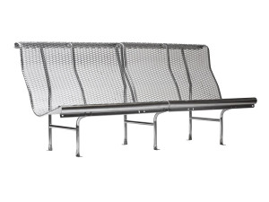 Стальная скамья со спинкой