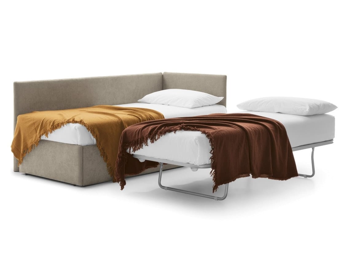 Угловая кровать с изголовьем и прямой боковой панелью Bolzan Line ARCH-00057892 - Вид №3