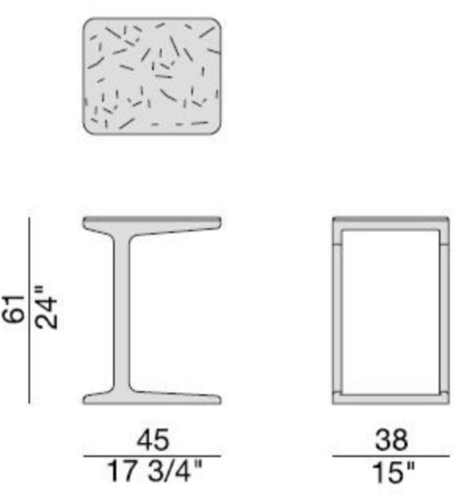 Porada Квадратный деревянный журнальный столик и мраморная столешница Iron sun-id-1502614 - Вид №3