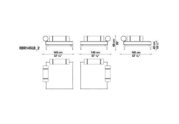 Ткань сад шезлонг B&B Italia Outdoor смородина ARCH-00129476 - Вид №19