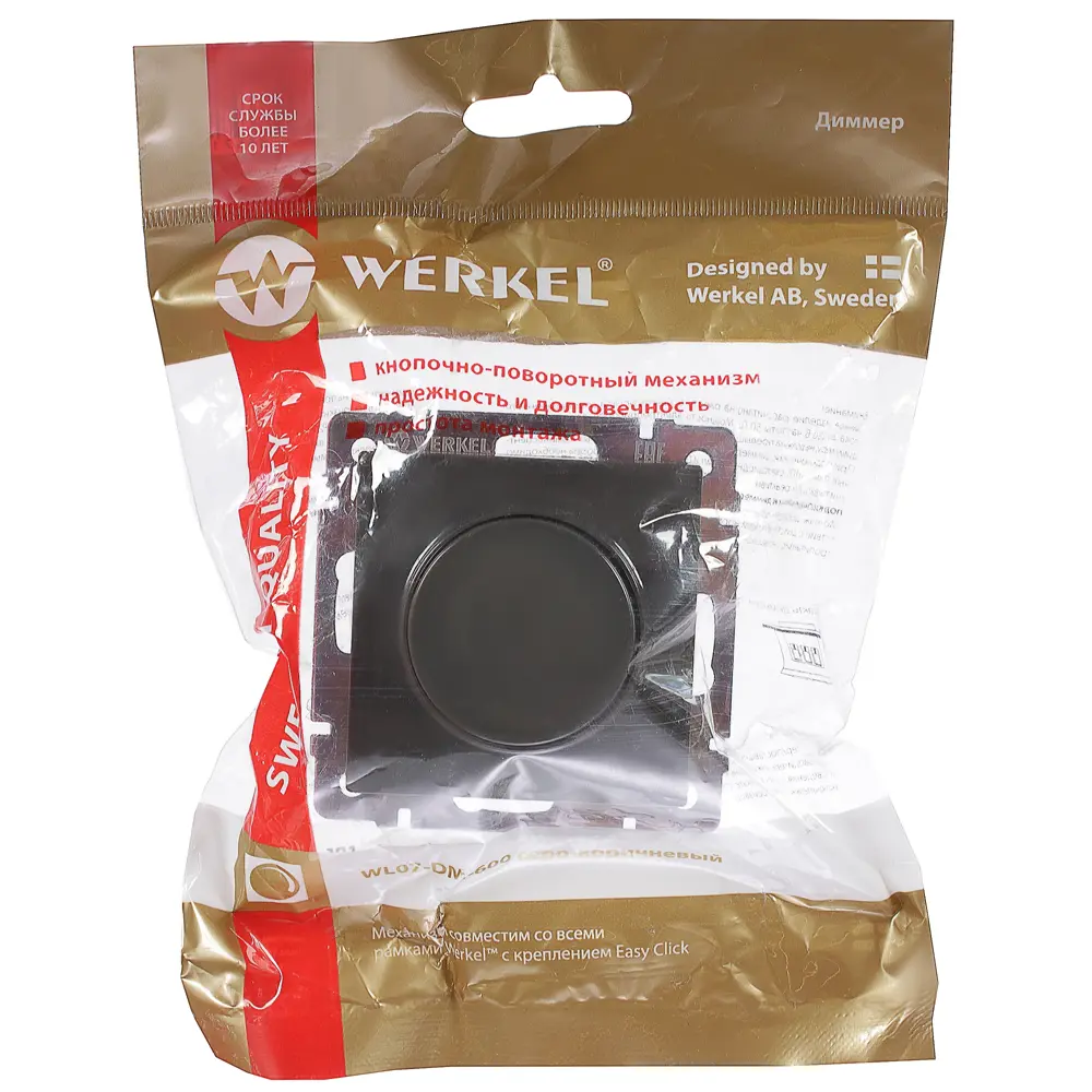 Диммер встраиваемый Werkel WL01-DM600 600 Вт цвет серый/коричневый STLM-2084170 - Вид №4