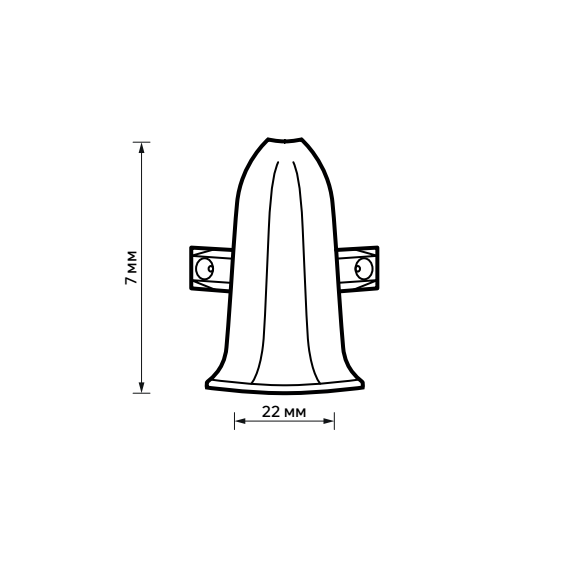 83411603 Угол для плинтуса наружный Дуб Бронберг 70 мм 2 шт. STLM-0041166 ARTENS  - Вид №4