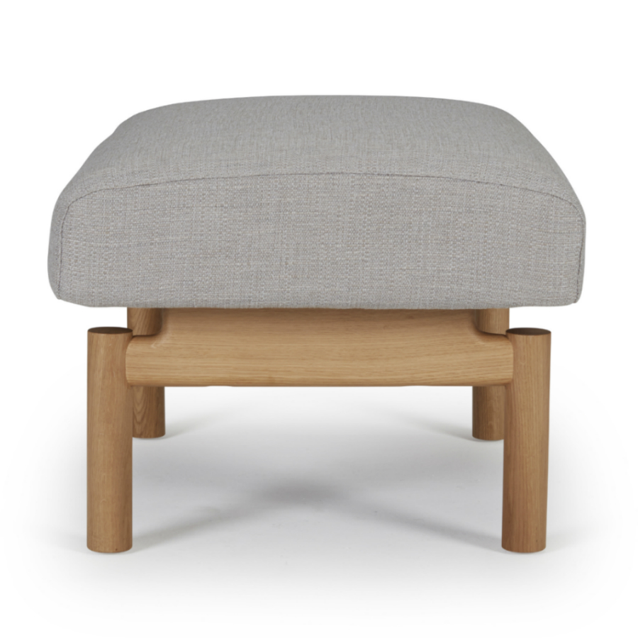 Пуф Tved с ножками из дуба, светло-серый Kragelund 49000202163 - Вид №2