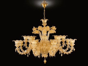 Люстра ручной работы из муранского стекла